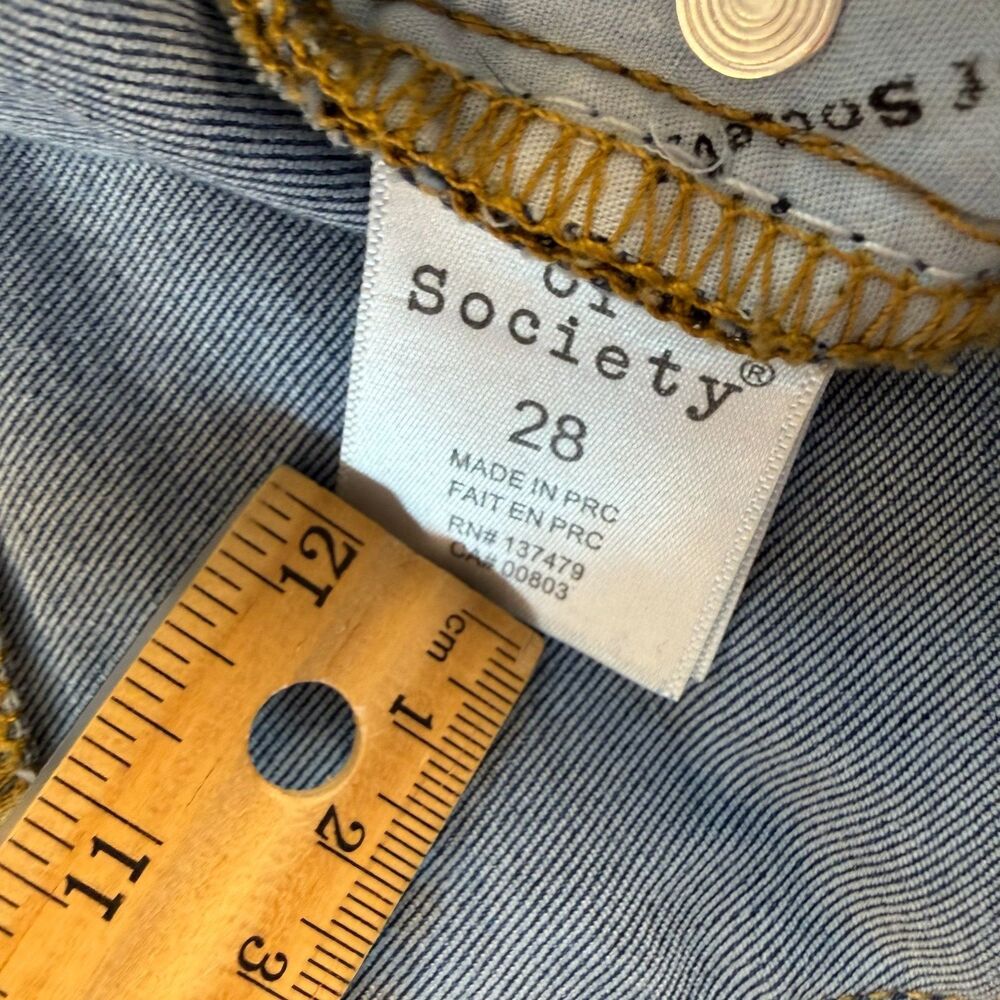 Articles of Society Skinny Jeans Women Distressed Raw Hem Blue Size 28 - Picture 5 of 11